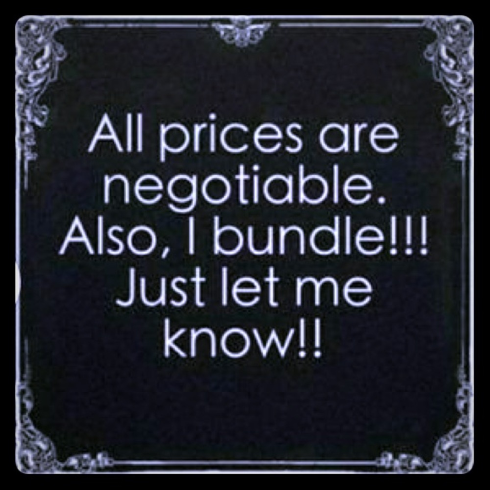 All prices in closet are negotiable.